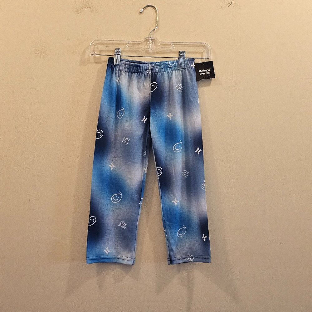 New Boy's Hurley Blue White‎ Have Fun Pajama Bottoms Size 4